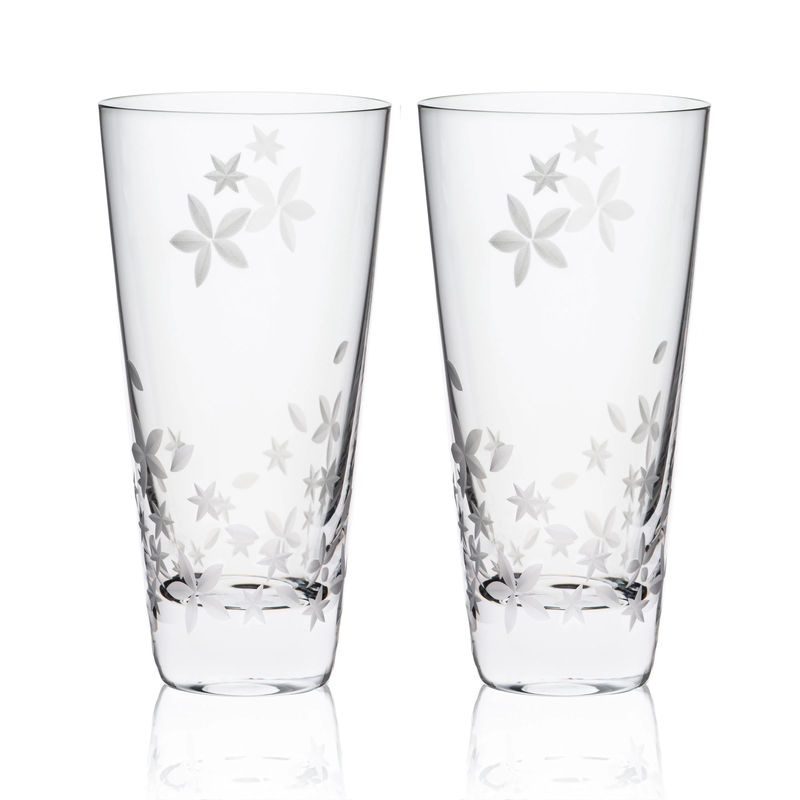 Chatham Highball Glasses, Set of 2 - Size:Set of 2 - Color:Bloom