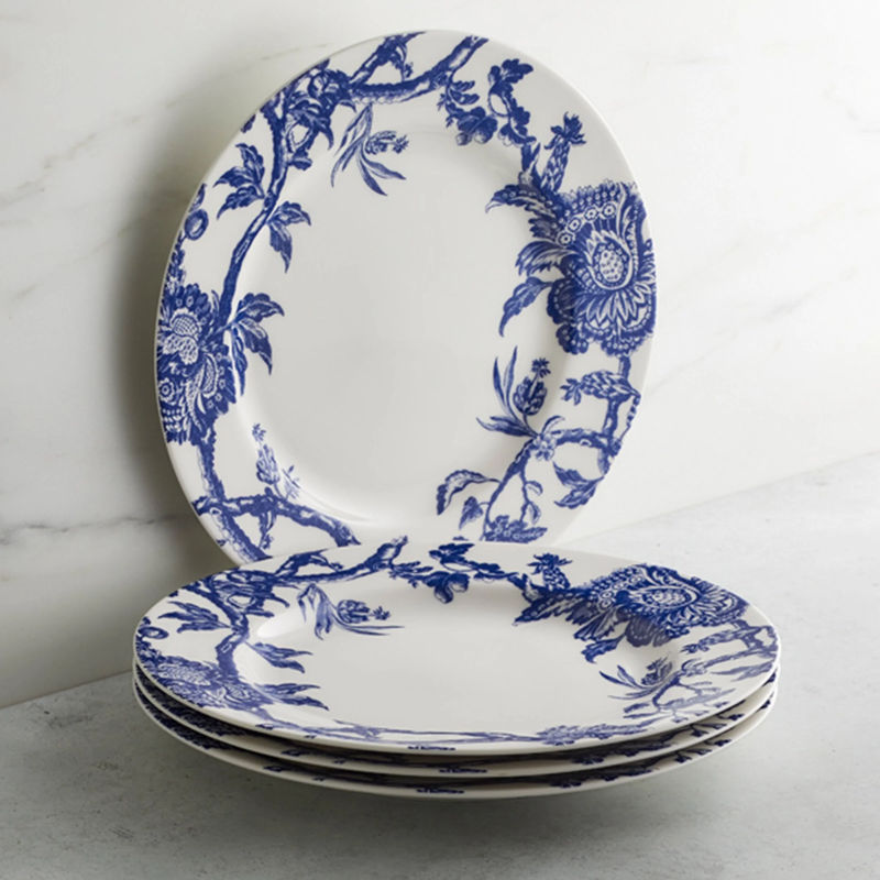 Arcadia Rimmed Dinner Plate - Size:Set of 4 - Color:Arcadia Blue