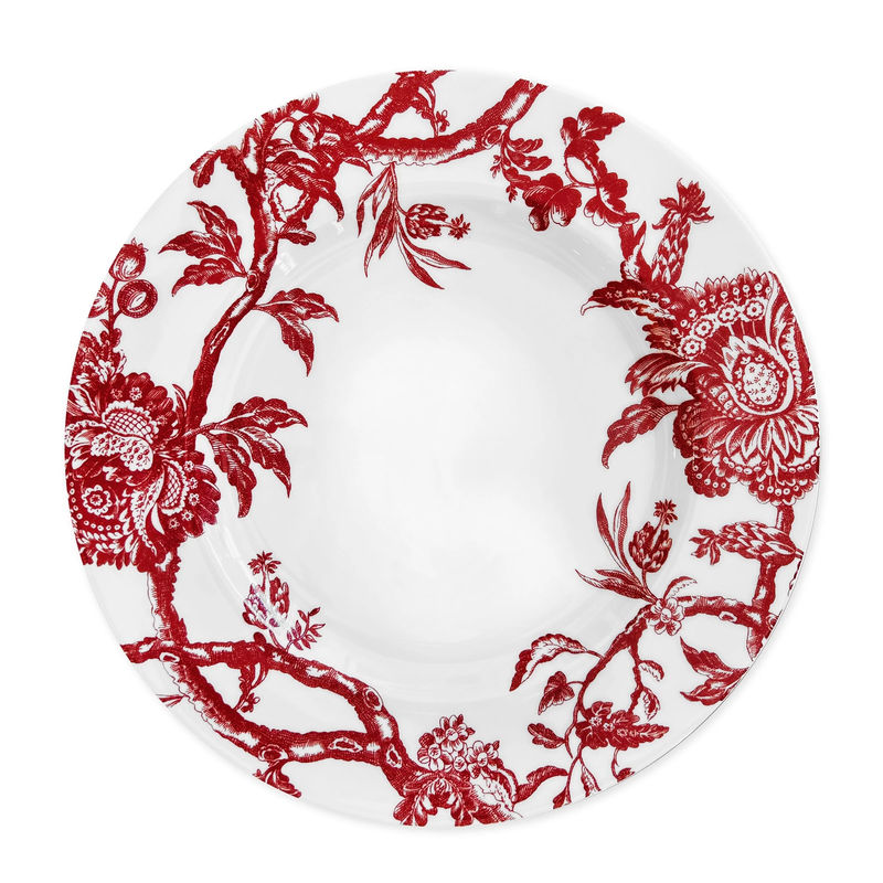 Arcadia Rimmed Dinner Plate - Size:Single - Color:Arcadia Crimson