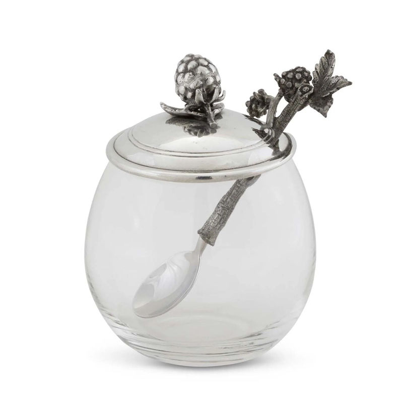 Blackberry Jam Jar with Spoon