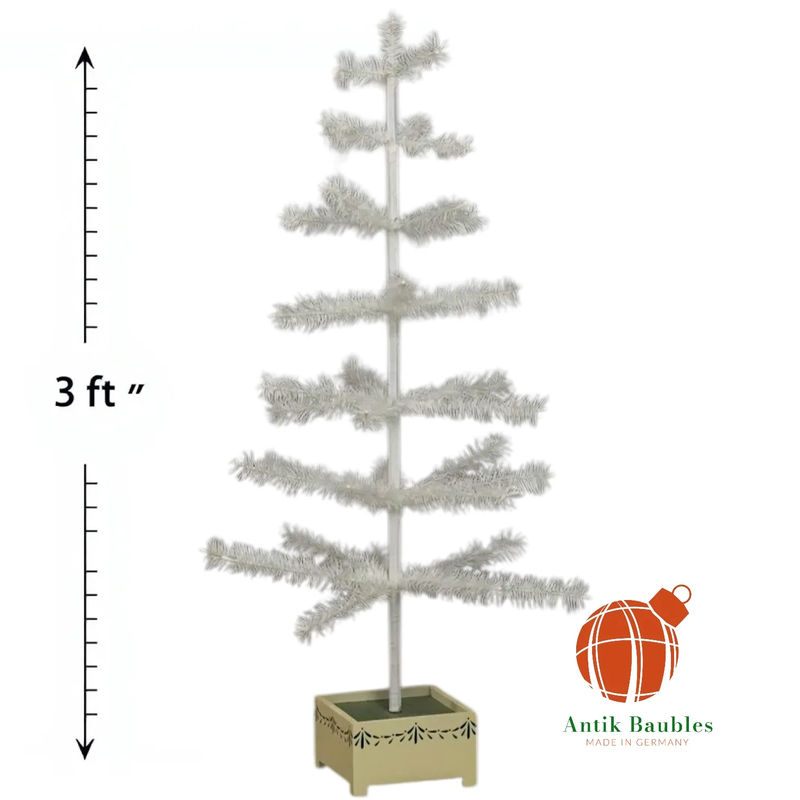 Feather Tree White 36in - Antik Baubles Christmas Tree