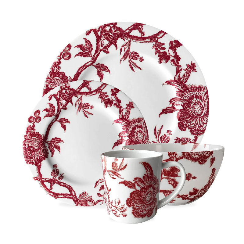 Arcadia 4-Piece Place Setting - Color:Arcadia Crimson