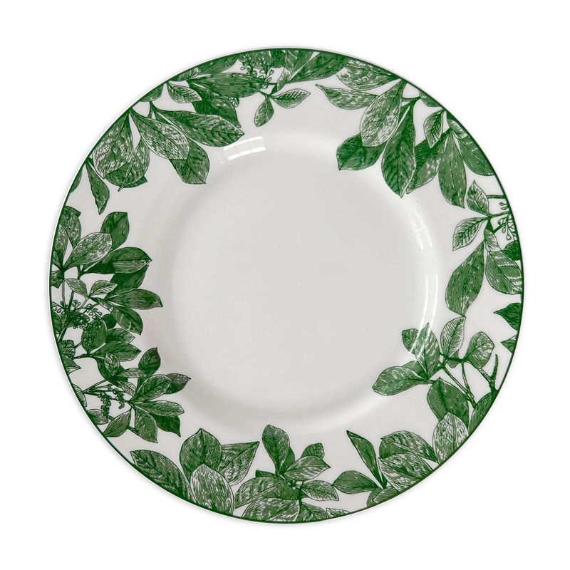 Arbor Rimmed Dinner Plate - Size:Single - Color:Arbor Green
