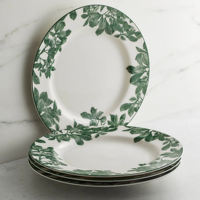 Arbor Rimmed Dinner Plate - Size:Set of 4 - Color:Arbor Green