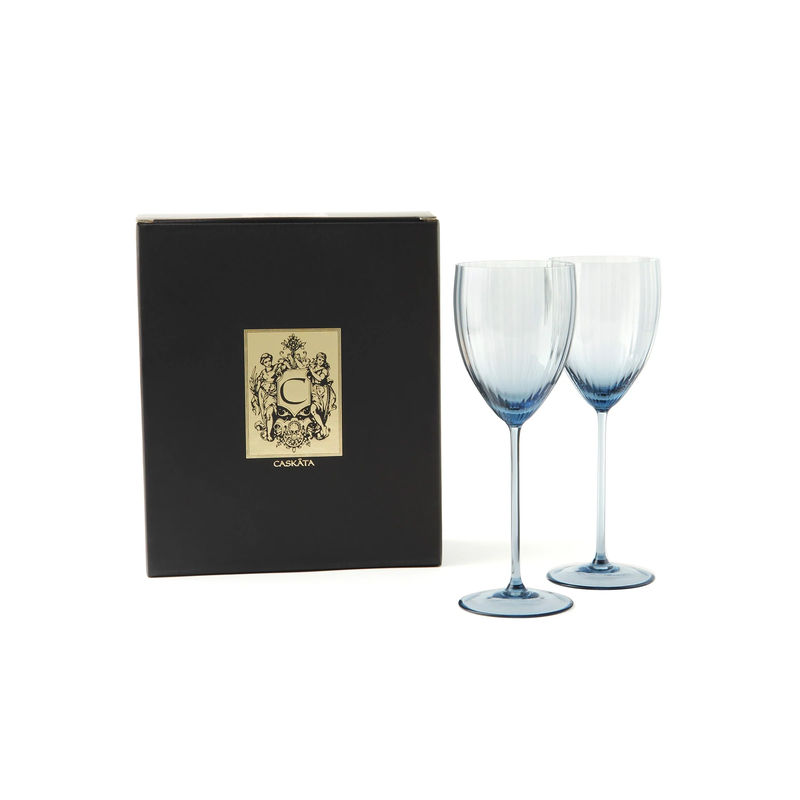 Quinn White Wine Glasses, Set of 2 - Size:Set of 2 - Color:Ocean