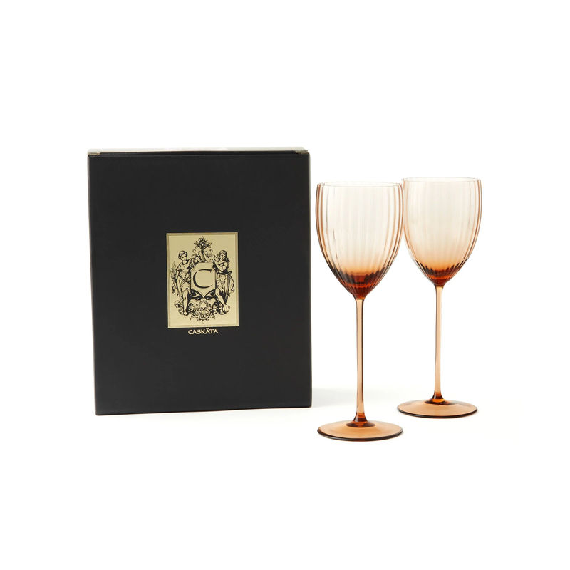 Quinn White Wine Glasses, Set of 2 - Size:Set of 2 - Color:Amber