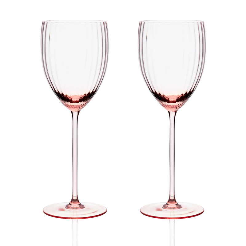 Quinn White Wine Glasses, Set of 2 - Size:Set of 2 - Color:Rose