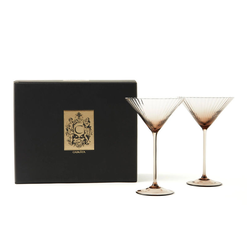 Quinn Martini Glasses, Set of 2 - Size:Set of 2 - Color:Mocha
