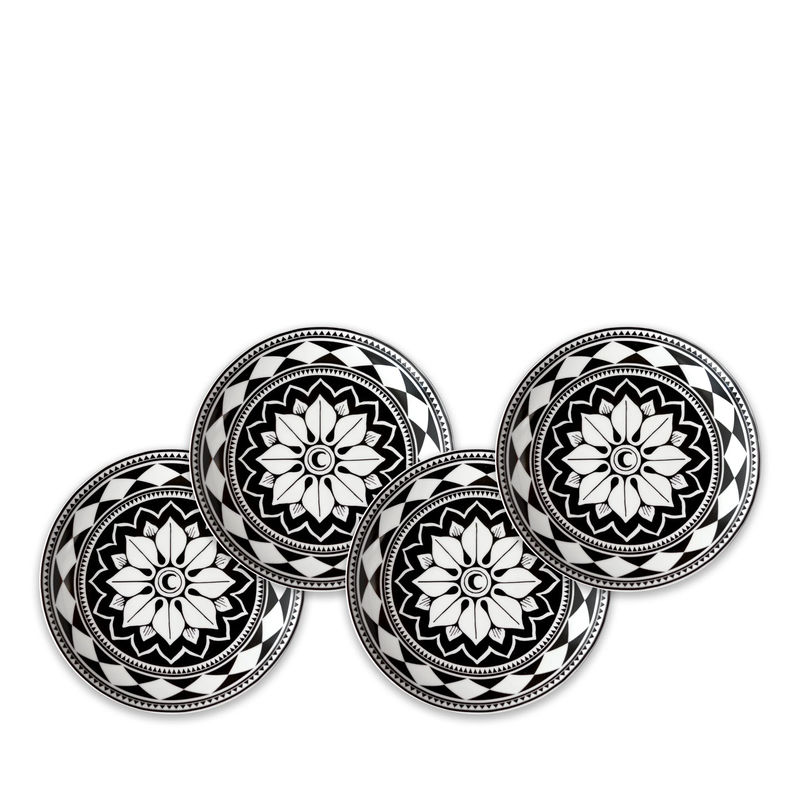 Fez Small Plates, Set of 4 - Size:Set of 4 - Color:Fez Black