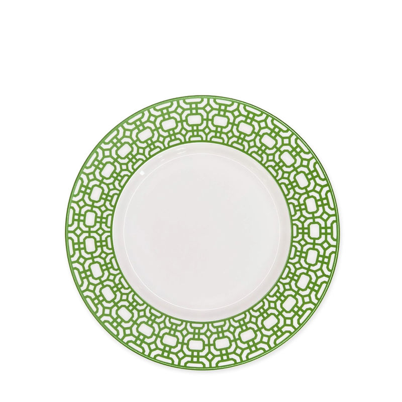 Newport Garden Gate Rimmed Salad Plate - Size:Single - Color:Garden Gate Verde