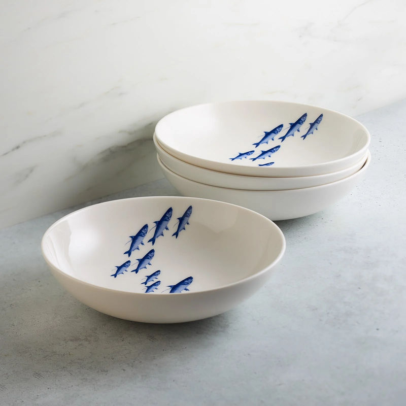 School of Fish Entrée Bowl - Size:Set of 4