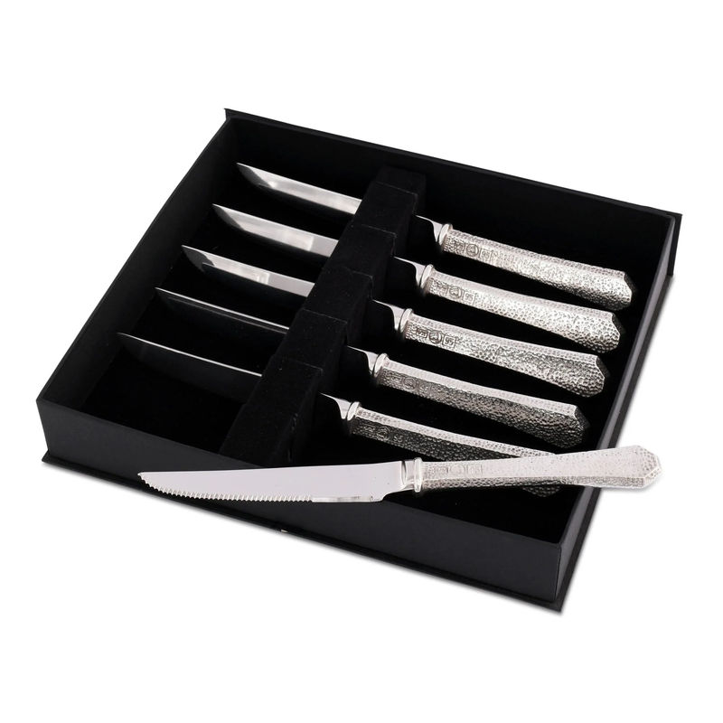 Hammered Steak Knife Set