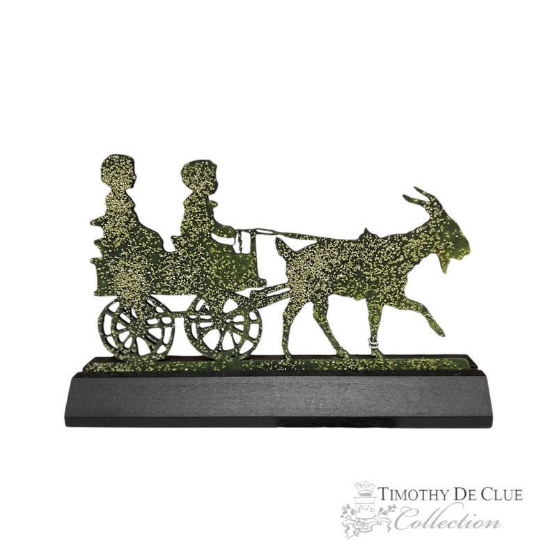Goat Cart Right Glitter Silhouette - Timothy De Clue Exclusive Easter Decor