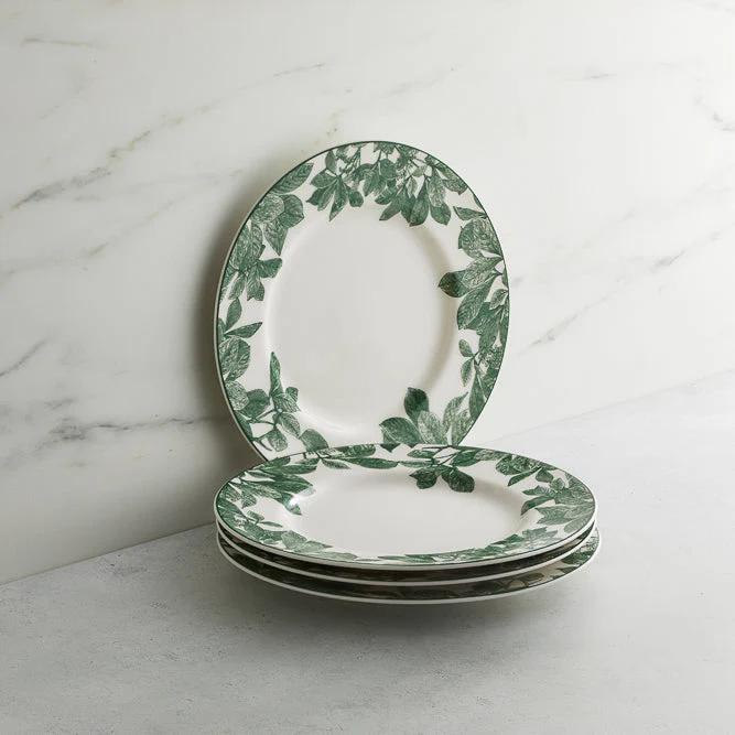 Arbor Rimmed Salad Plate - Size:Set of 4 - Color:Arbor Green