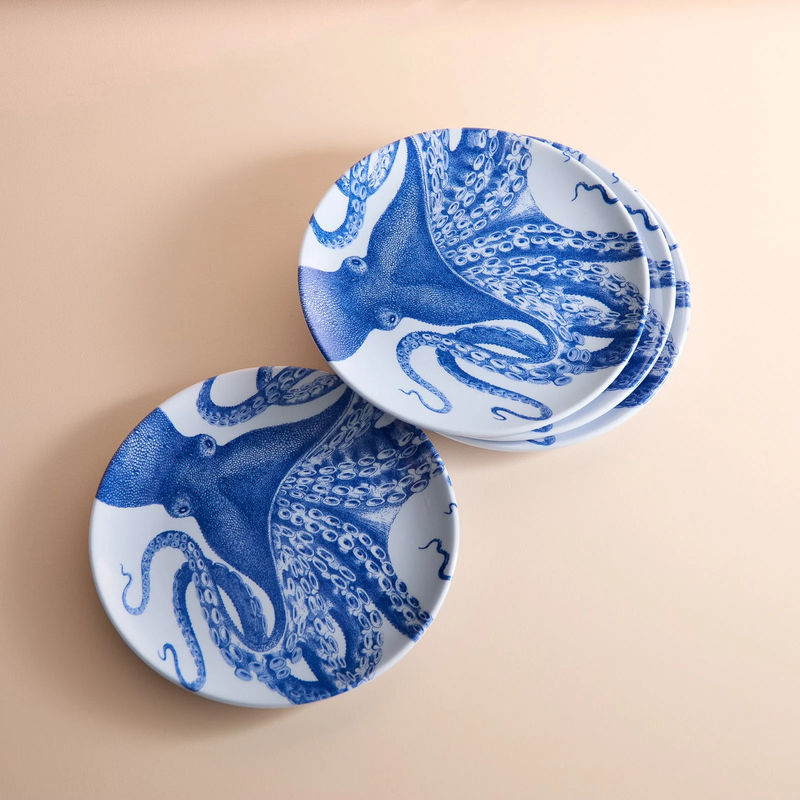Lucy Melamine Salad Plates, Set of 4