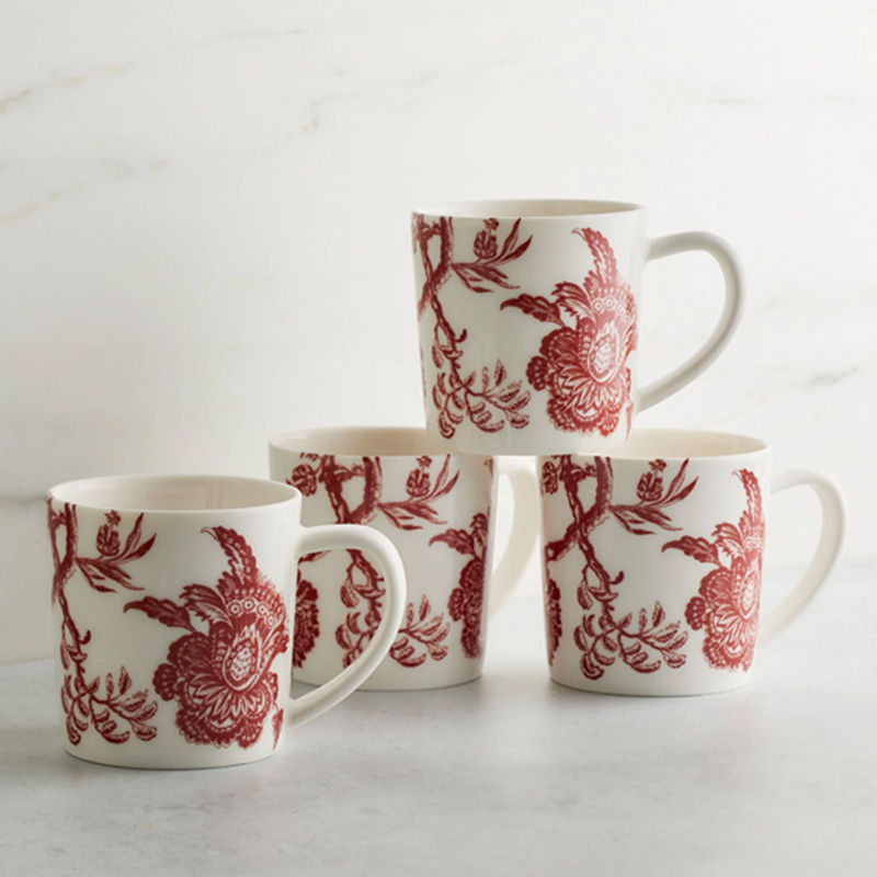 Arcadia Mug - Size:Set of 4 - Color:Arcadia Crimson