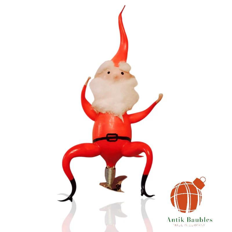 Free Blown Elf “Clang” 6 in clip on- Antik Baubles Christmas Ornament