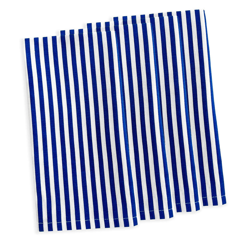 Pinstripe Dinner Napkins, Set of 4 - Color:Pinstripe Blue