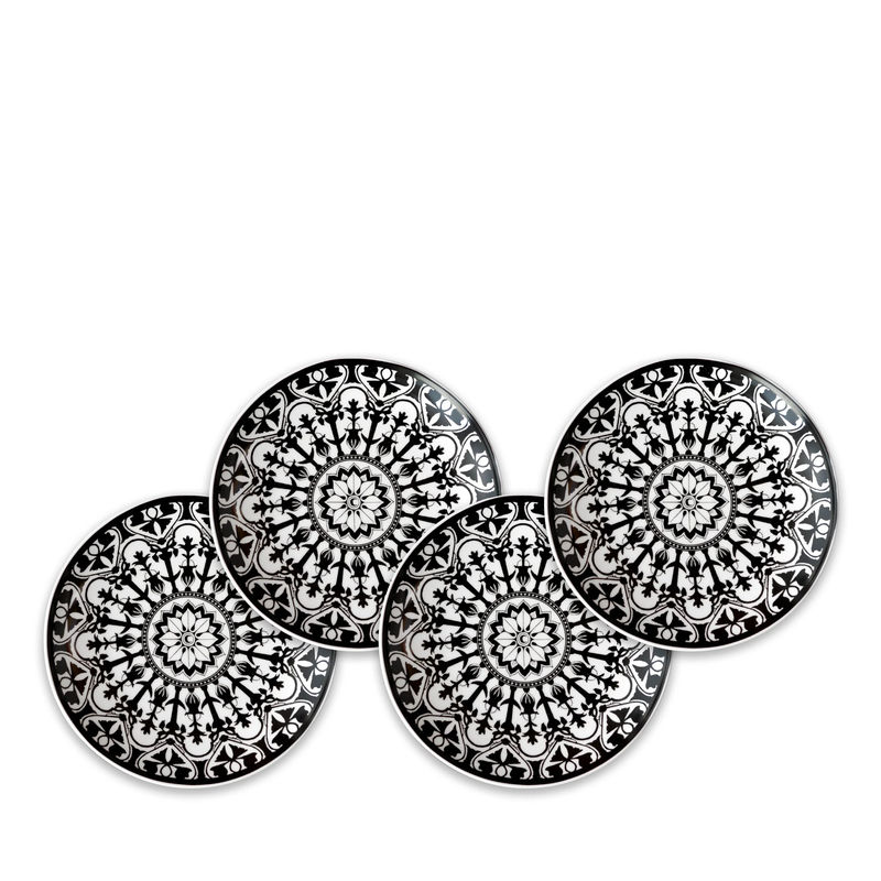Casablanca Small Plates, Set of 4 - Size:Set of 4 - Color:Casablanca Black