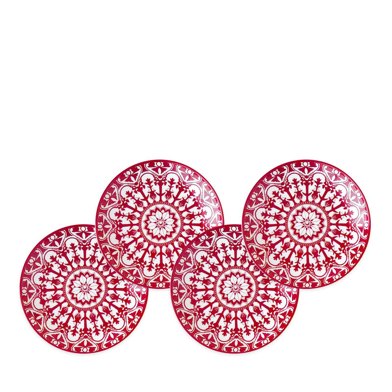 Casablanca Small Plates, Set of 4 - Size:Set of 4 - Color:Casablanca Crimson
