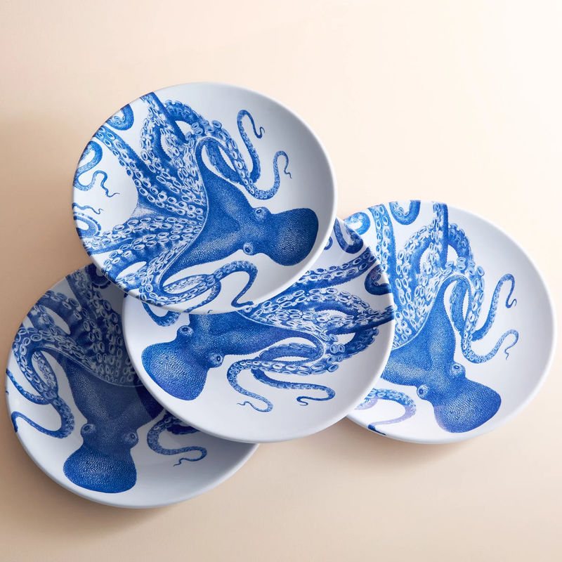 Lucy Melamine Dinner Plates, Set of 4