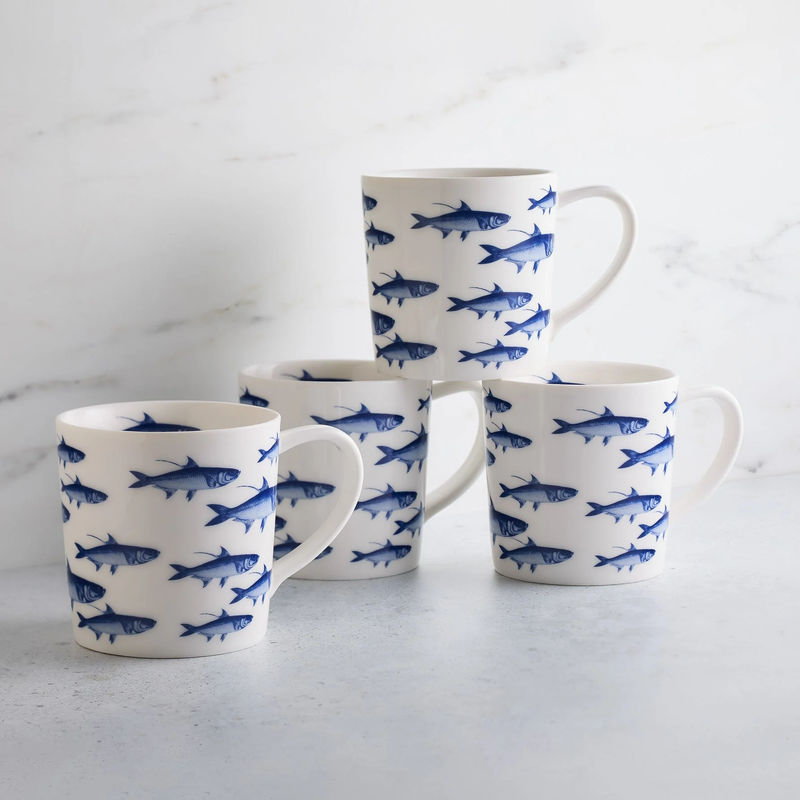 School of Fish Mug - Size:Set of 4