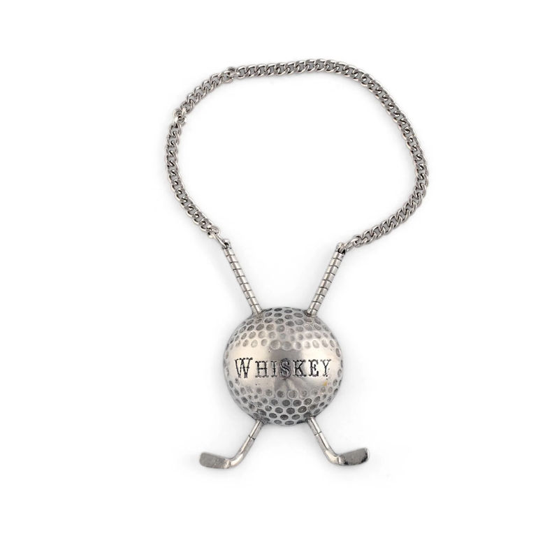 Pewter Golf Ball Decanter Tags - Size:Bourbon