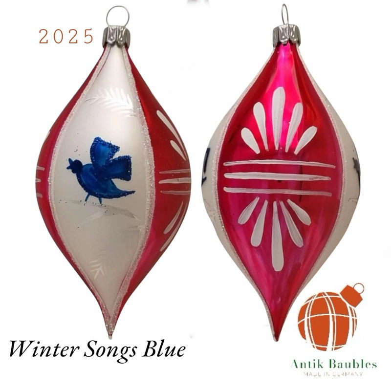 Winter Songs Blue 4.7 in Lemon Drop - Antik Baubles Exclusive Christmas Ornament