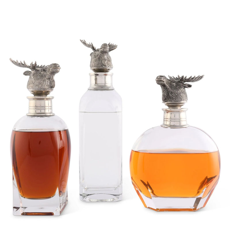Moose Liquor Decanters - Size:Short