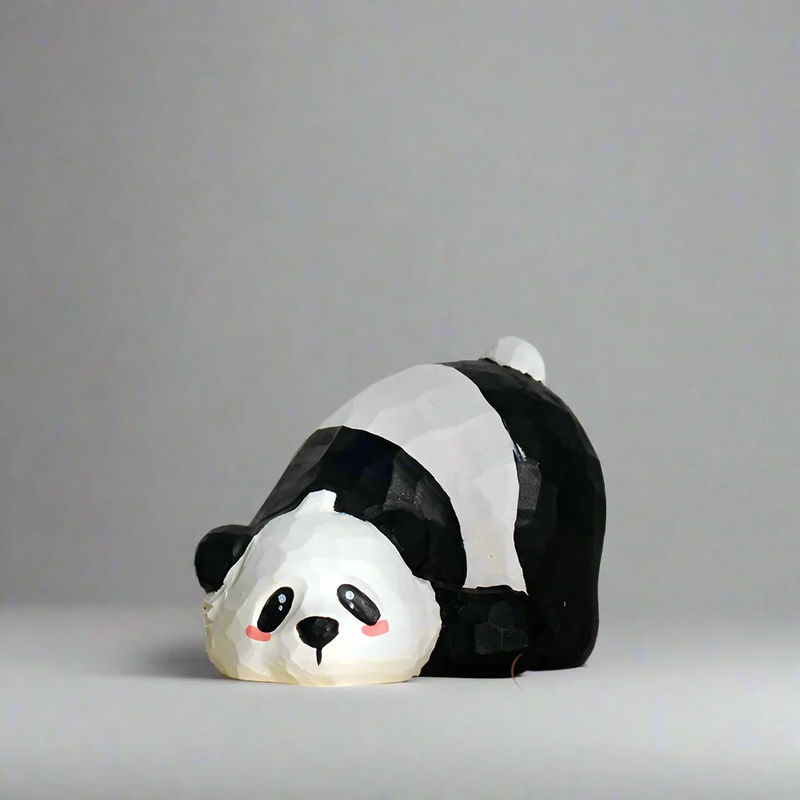 Handcrafted Panda Wooden Figurine - Style:A
