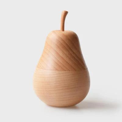 Toothpick holder Handmade Wooden Pear Table Decoration - Style:Beech