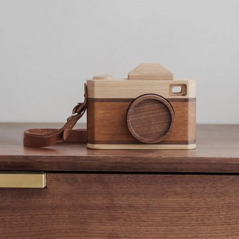 Wooden Camera Handcrafted Wood Retro Camera Décor Gifts-DC - Style/Size:A:135*106*39mm