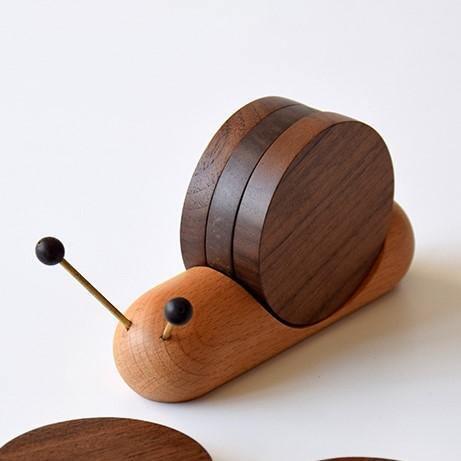 Snail Coaster set Wooden Handmade Home Decor Products