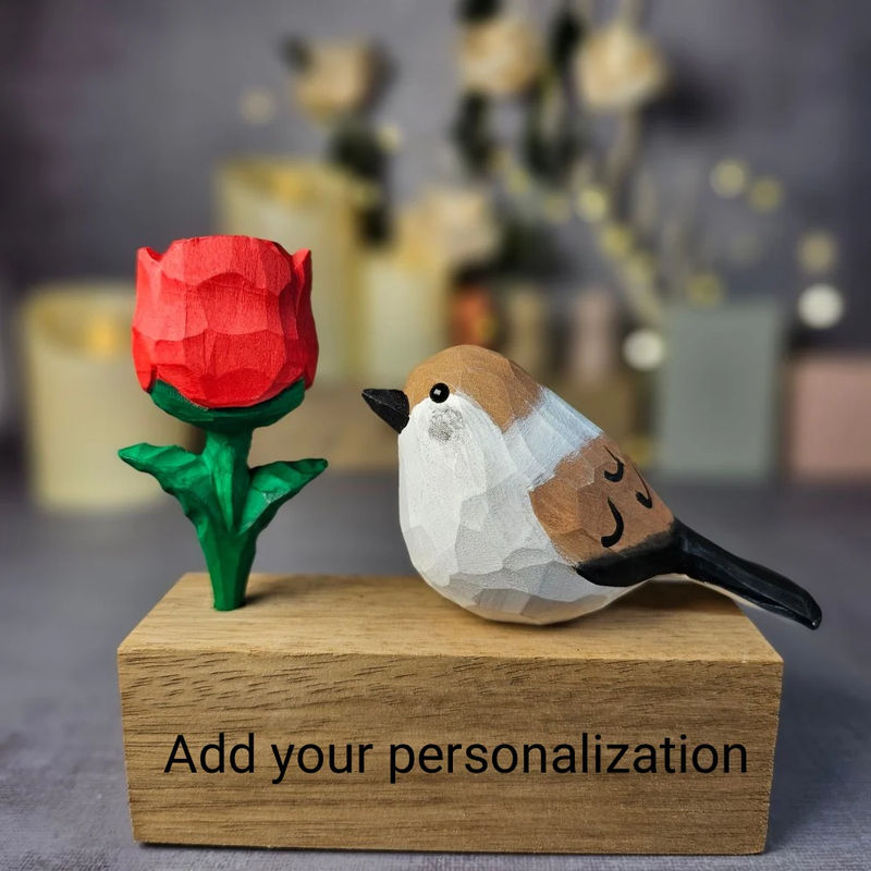 Sparrow B with Rose