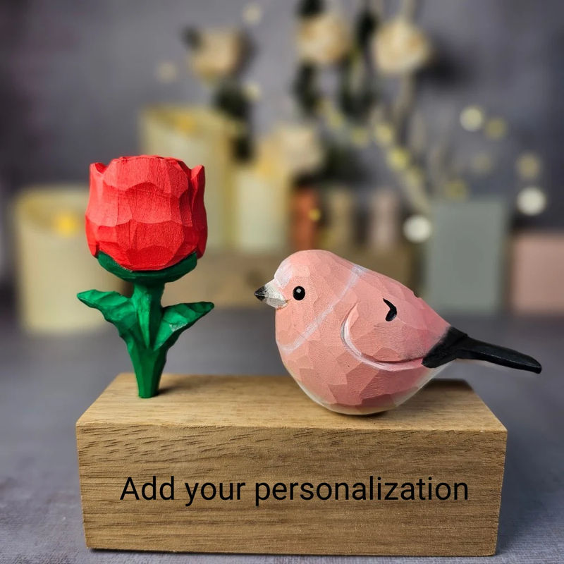 Rosefinch with Rose