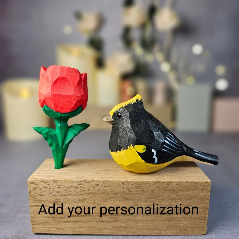 Sultan Tit with Rose