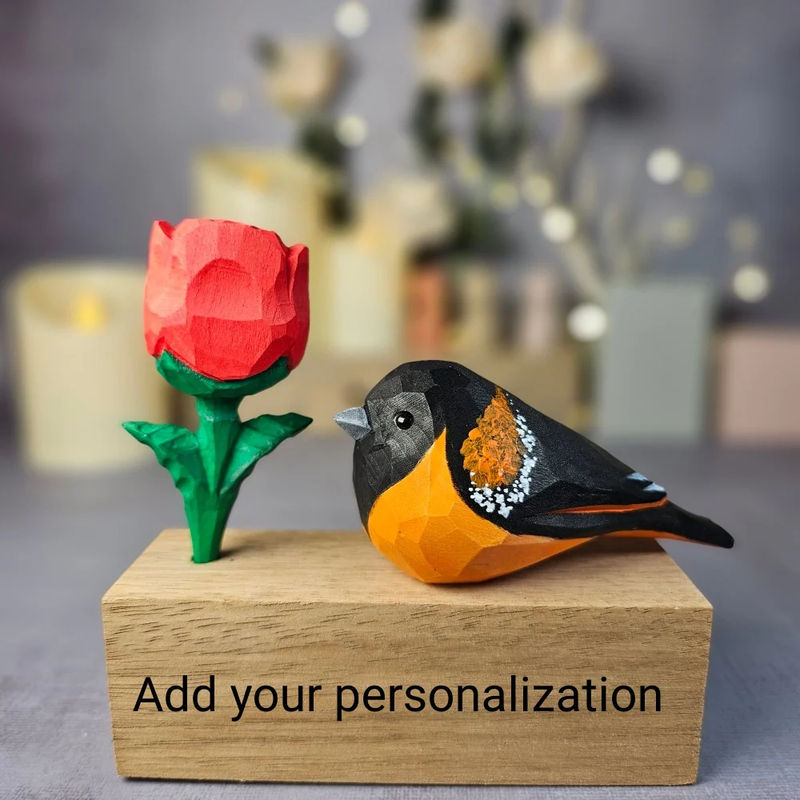 Baltimore Oriole with Rose