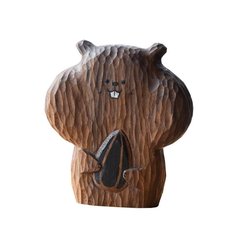 Creative Bottle Opener Hamster, koala Wooden Handmade Fridge Magnet Decoration - Style:Hamster