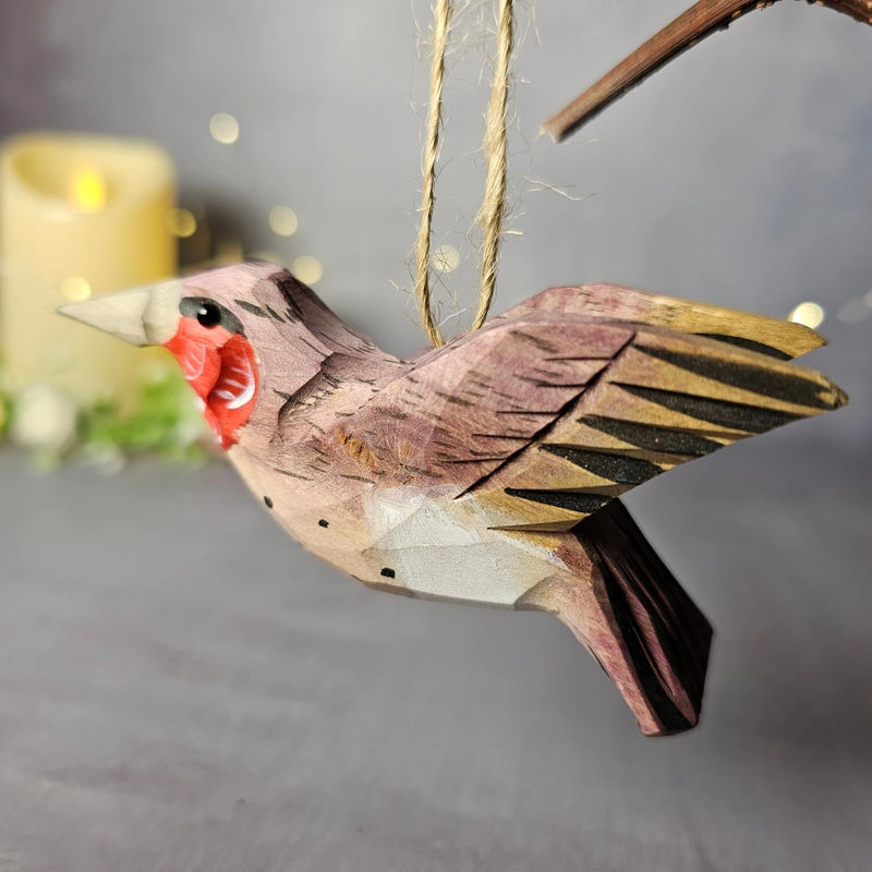 Ruby-Throated Hummingbird Hanging Ornaments - Color:Purple