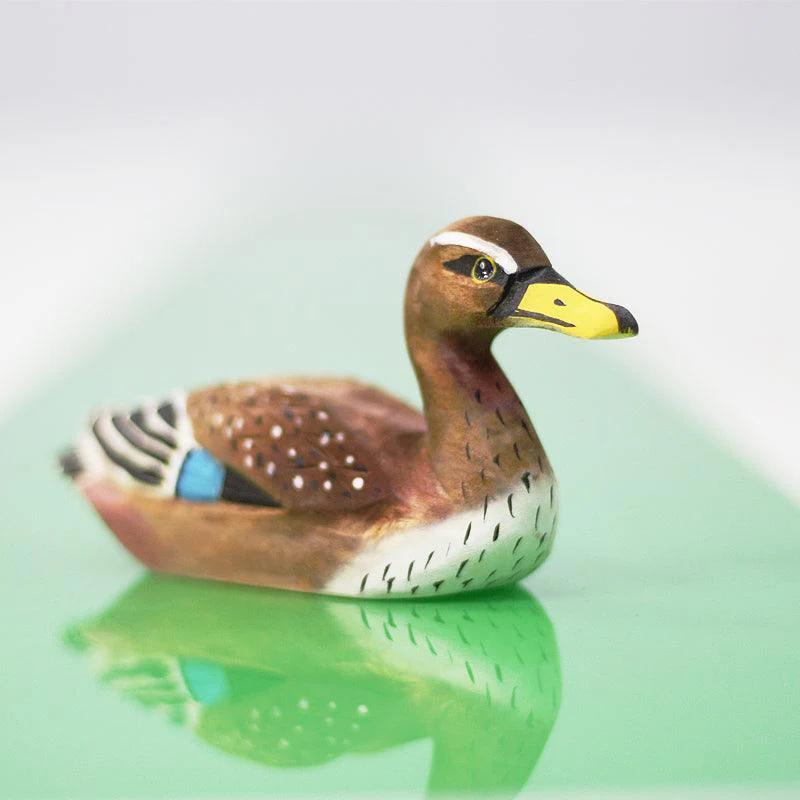 Mallard Sculpted Hand-Painted Wood Duck Figure - Style:B