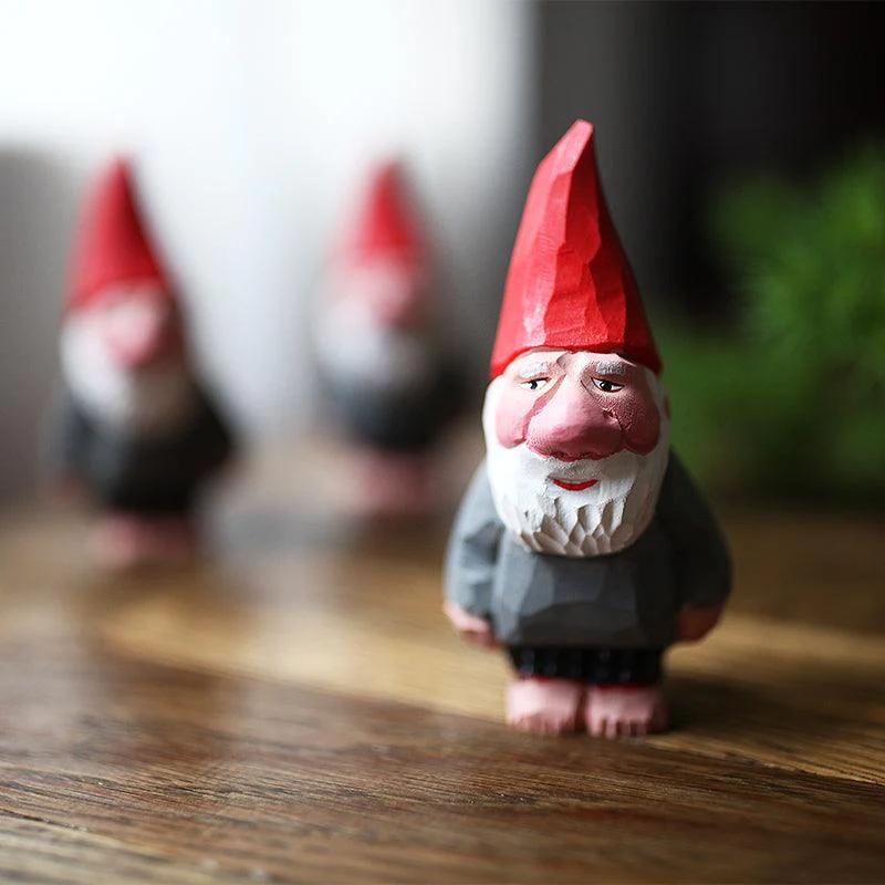 Santa Claus Figurines | Hand Carved Painted Wooden Statue Home Decor sculpture Christmas ornaments