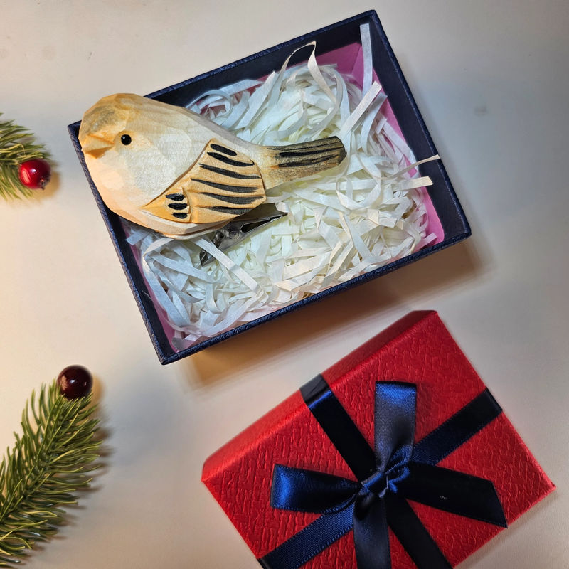 Clip-on Bird Ornaments With Gift Box Packing - Style:Chubby
