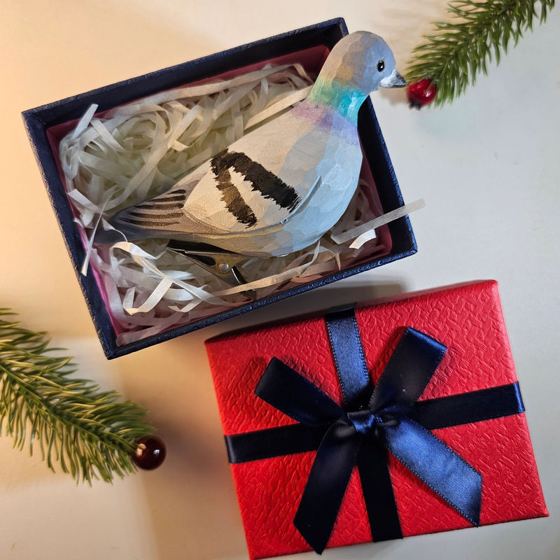 Clip-on Bird Ornaments With Gift Box Packing - Style:Pigeons