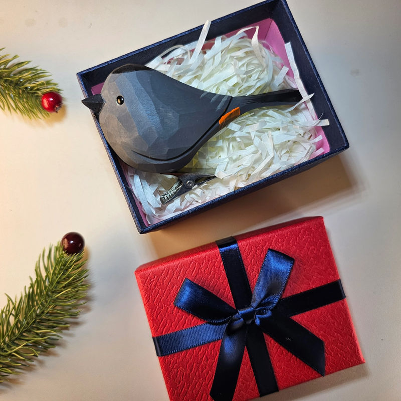 Clip-on Bird Ornaments With Gift Box Packing - Style:CatBird