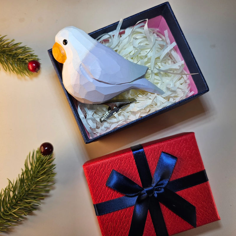 Clip-on Bird Ornaments With Gift Box Packing - Style:Lovebirds
