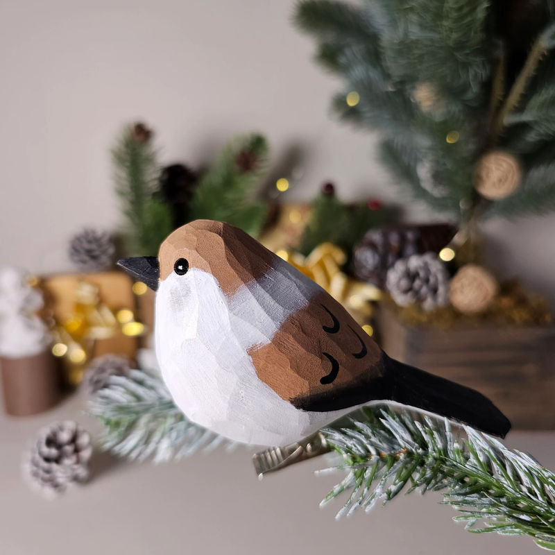Sparraw V2 Bird Clip-on Ornament