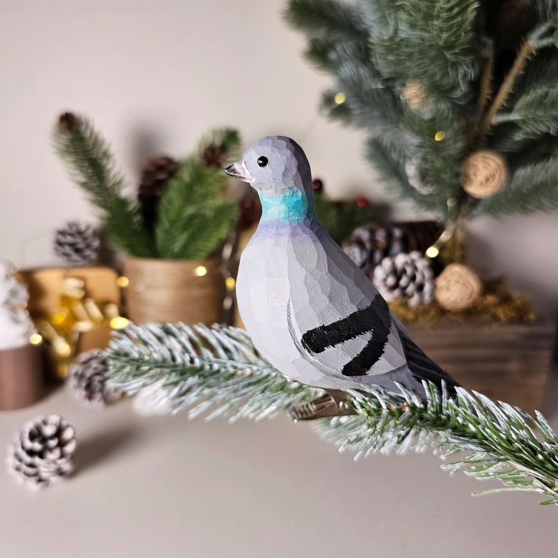 Pigeons Clip-on Bird Ornament