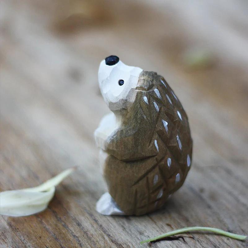 Adorable Little Hedgehog Figurine - Perfect Collectible or Gift for Animal Lovers - Style:A Stand