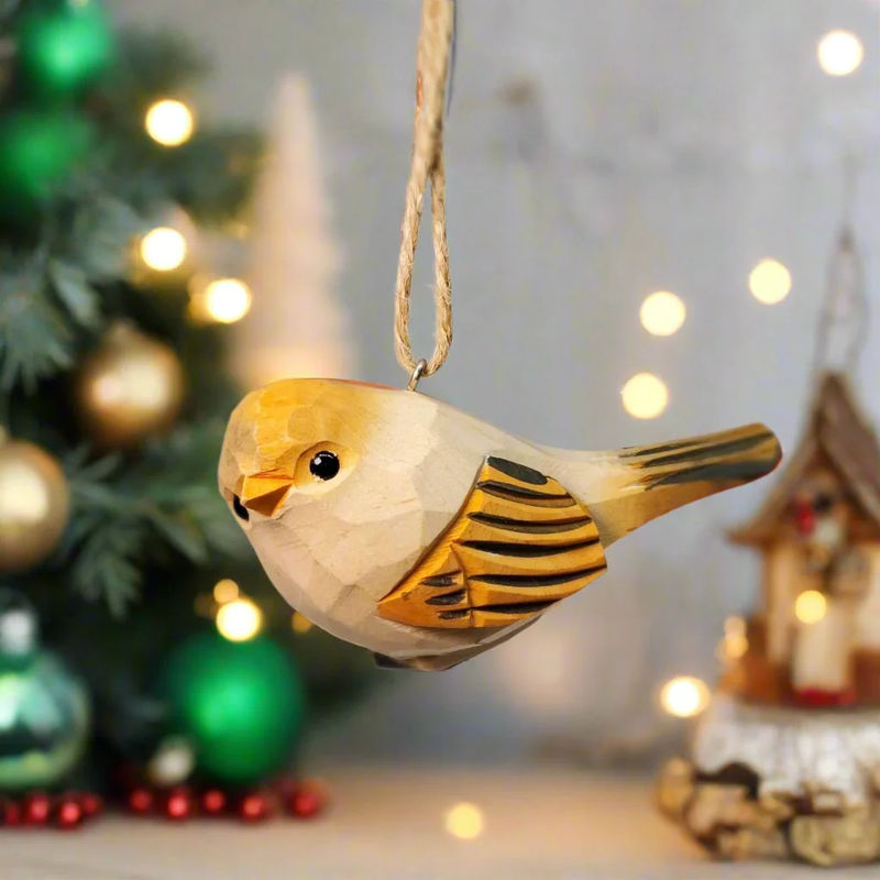 Chubby Bird Hanging Holiday Ornaments