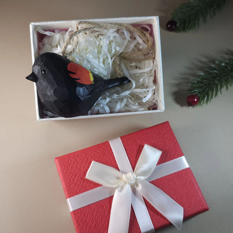 Bird Hanging Ornaments With Gift Box Packing - Style:Red-winged black bird